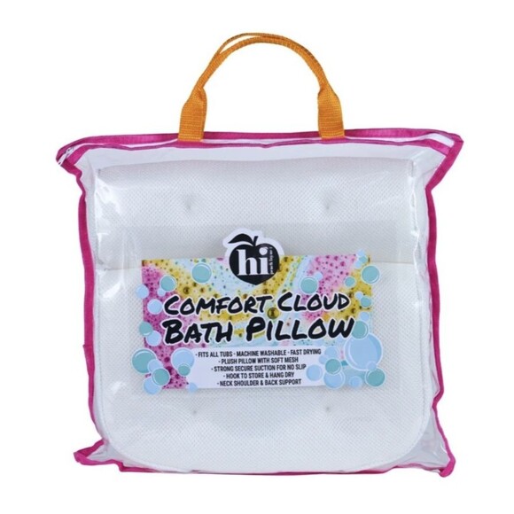 Hi Peach Layne Comfort Cloud Bath Pillow, White NEW!! - Picture 2 of 8
